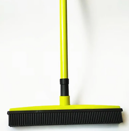 pet hair removal broom in blue for hardwood and carpet