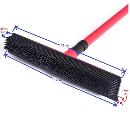 dog hair broom mop with washable head for multi-surface use