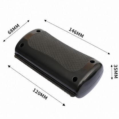 pet grooming comb with serrated and smooth teeth ergonomic handle