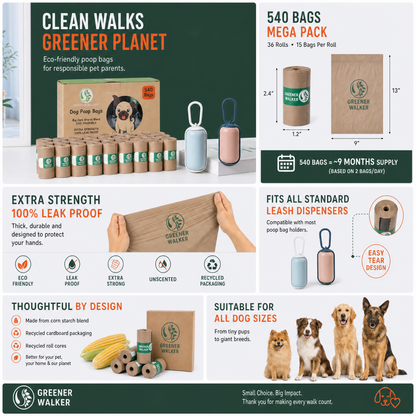 eco-friendly dog poop bags with paper roll cores extra thick